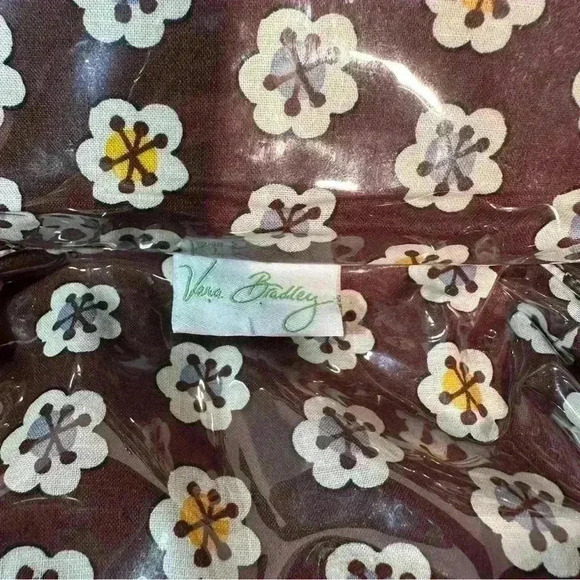 Vera Bradley State Blooms Cosmetic Makeup Bag Case Retired Kisslock - Picture 3 of 11